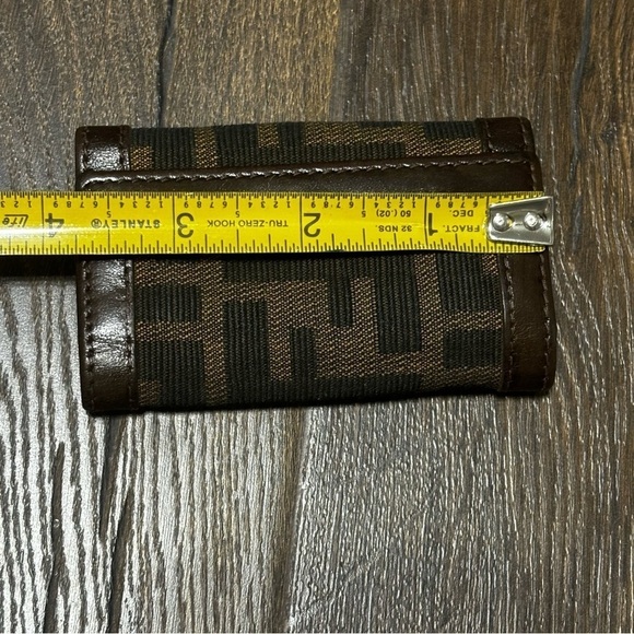 FENDI Zucca Canvas Leather 6 Key Rings Key Case Brown - Picture 3 of 8